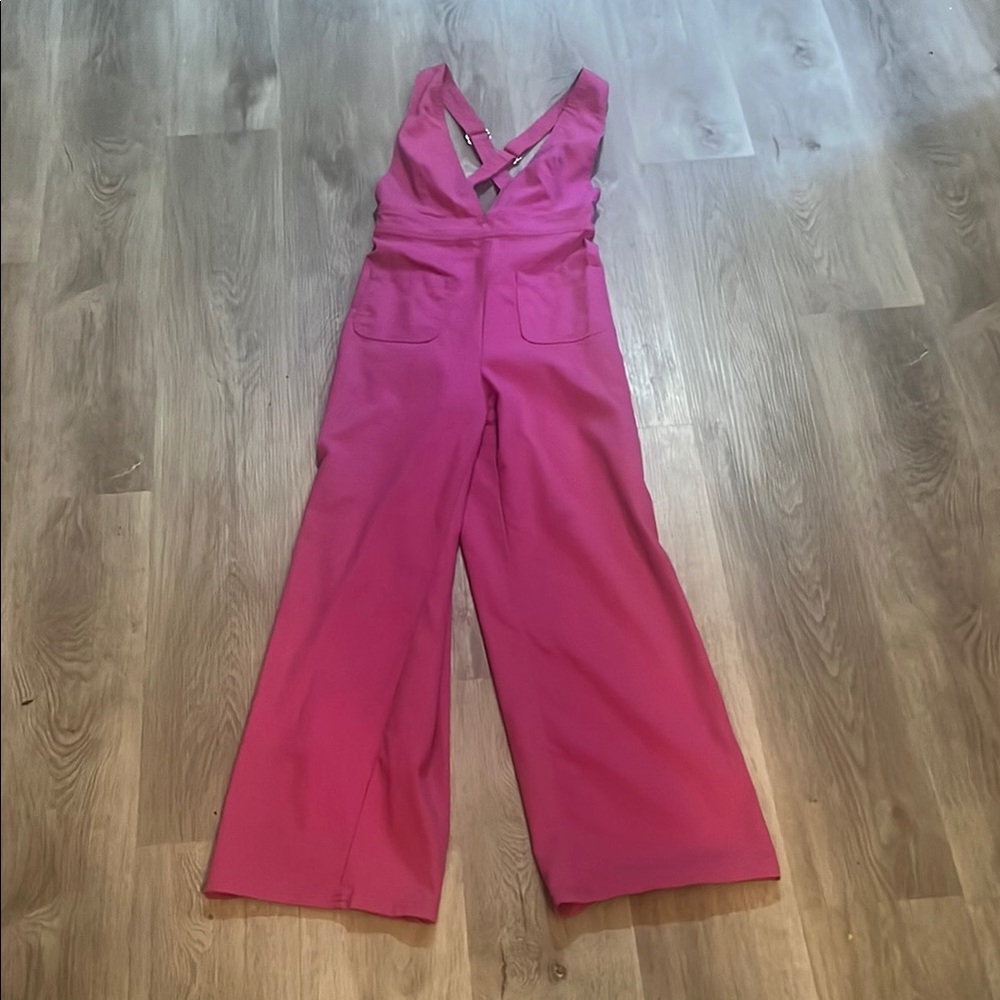 Pink Women's Wide Legged Jumpsuit